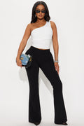 Zulema Crepe Flare Pant - Black