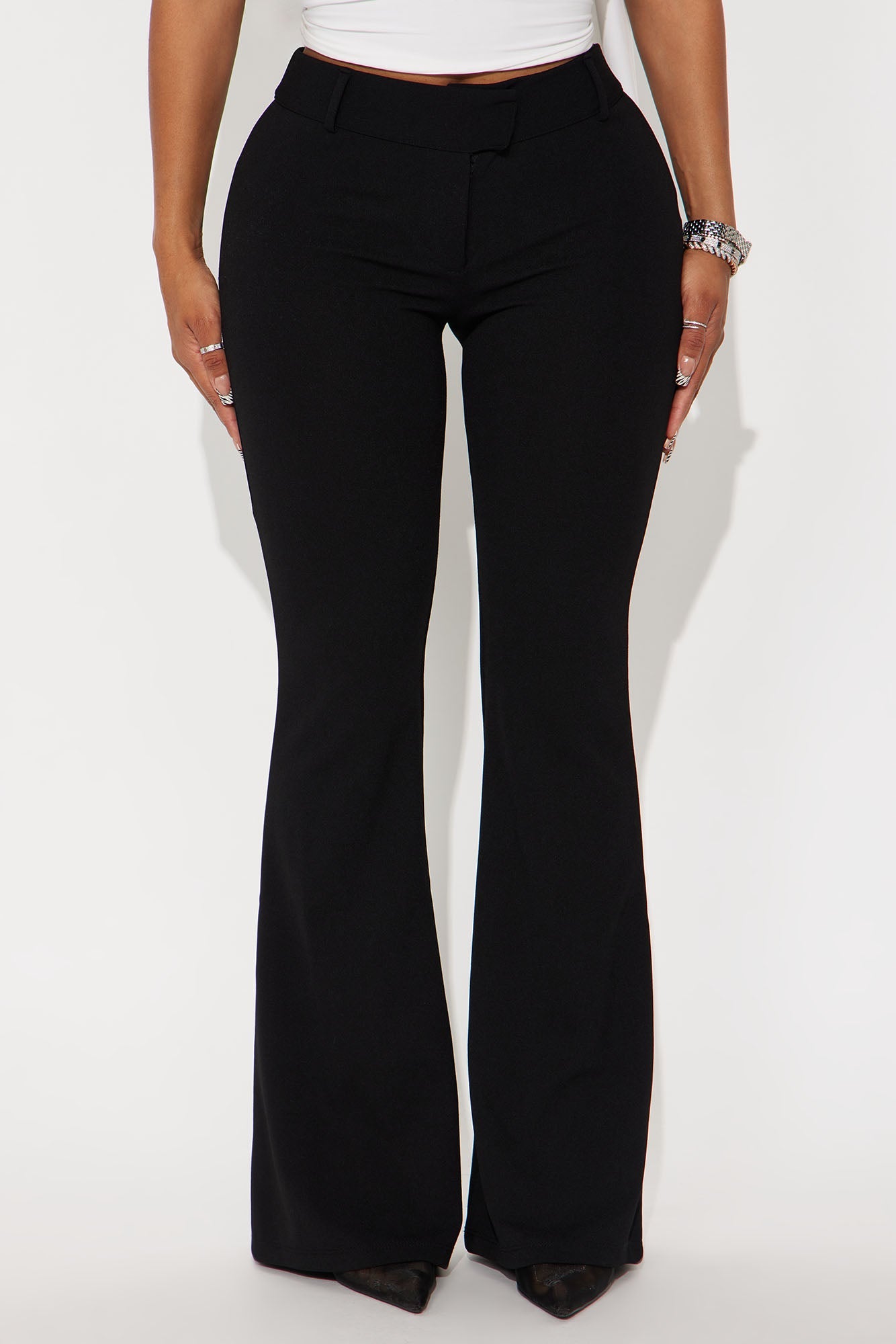 Zulema Crepe Flare Pant - Black