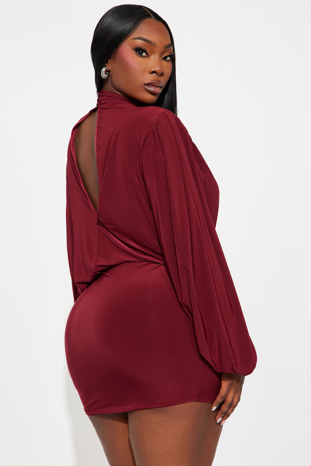 Second Chances Mini Skirt Set - Burgundy