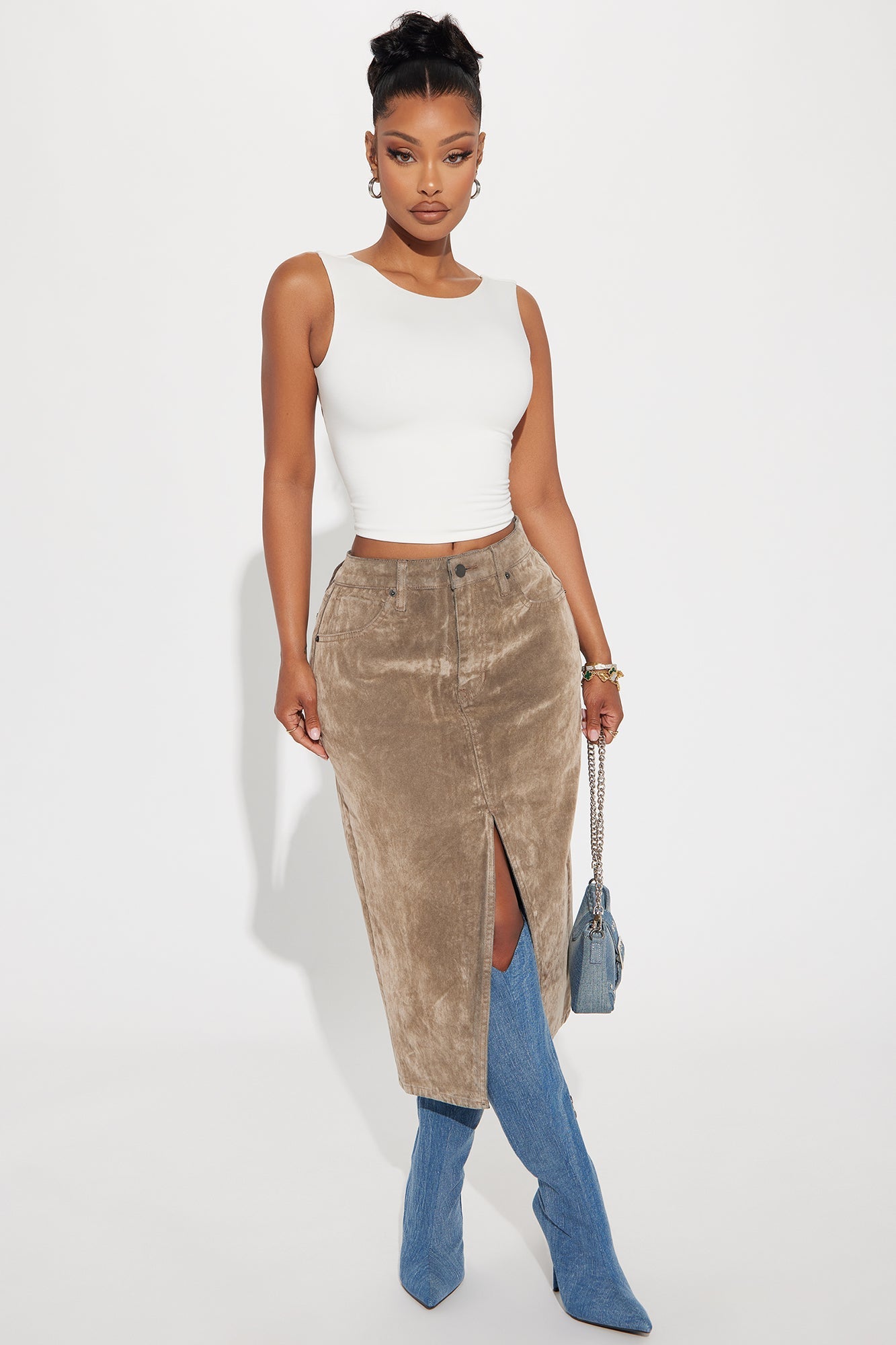 Destiny Double Lined Backless Top - White