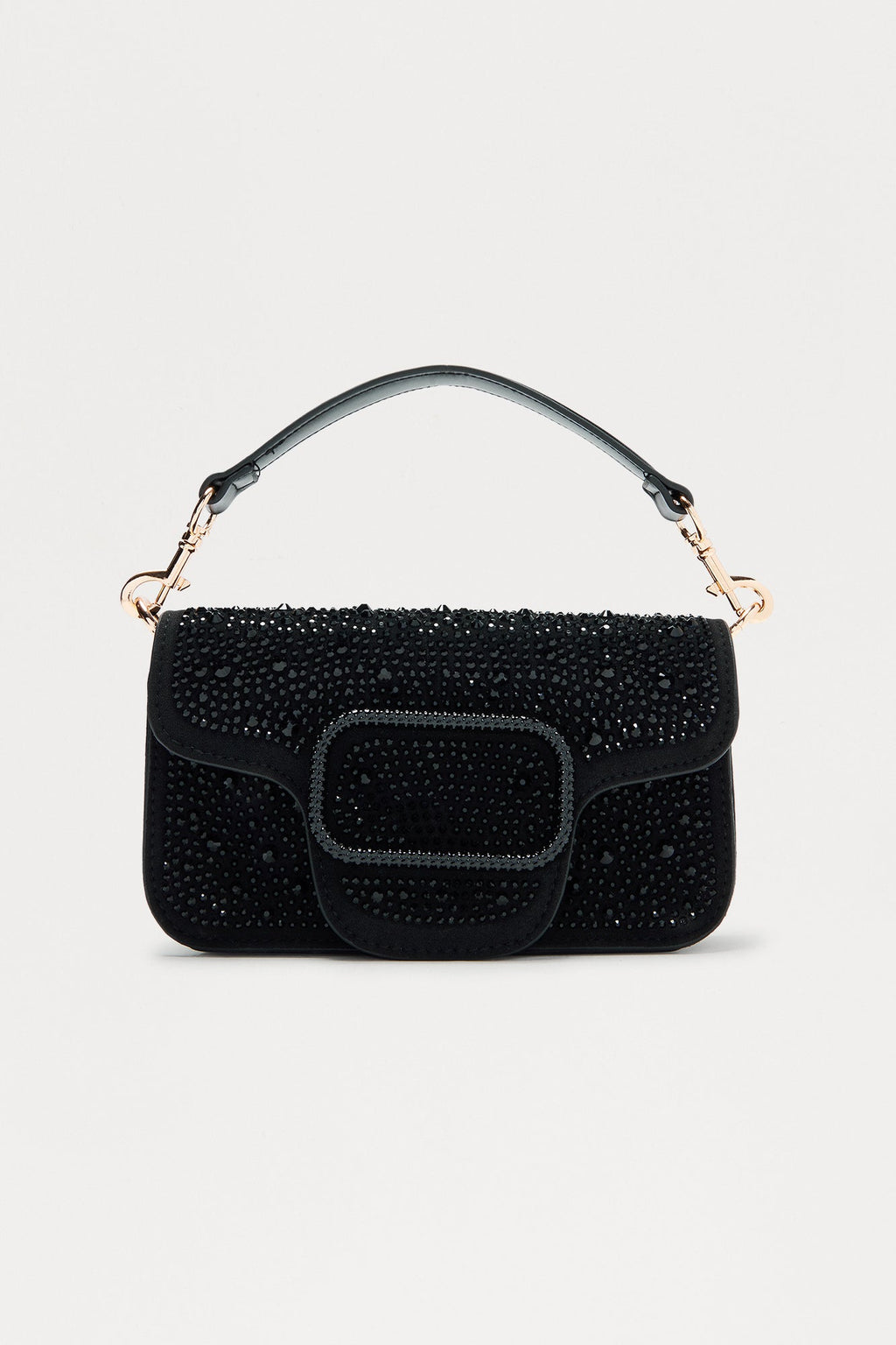 Lucky For You Rhinestone Clutch - Black