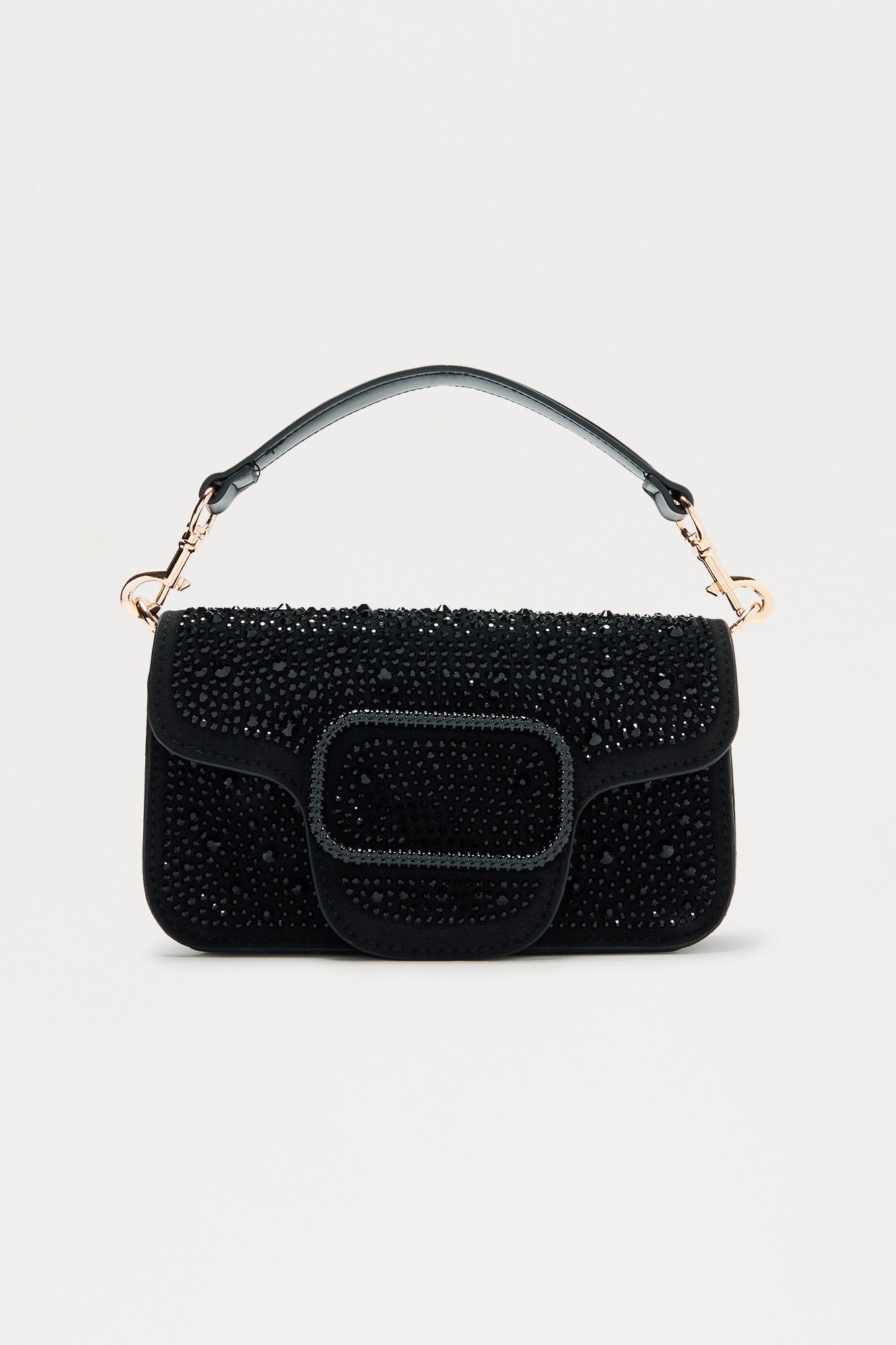 Lucky For You Rhinestone Clutch - Black