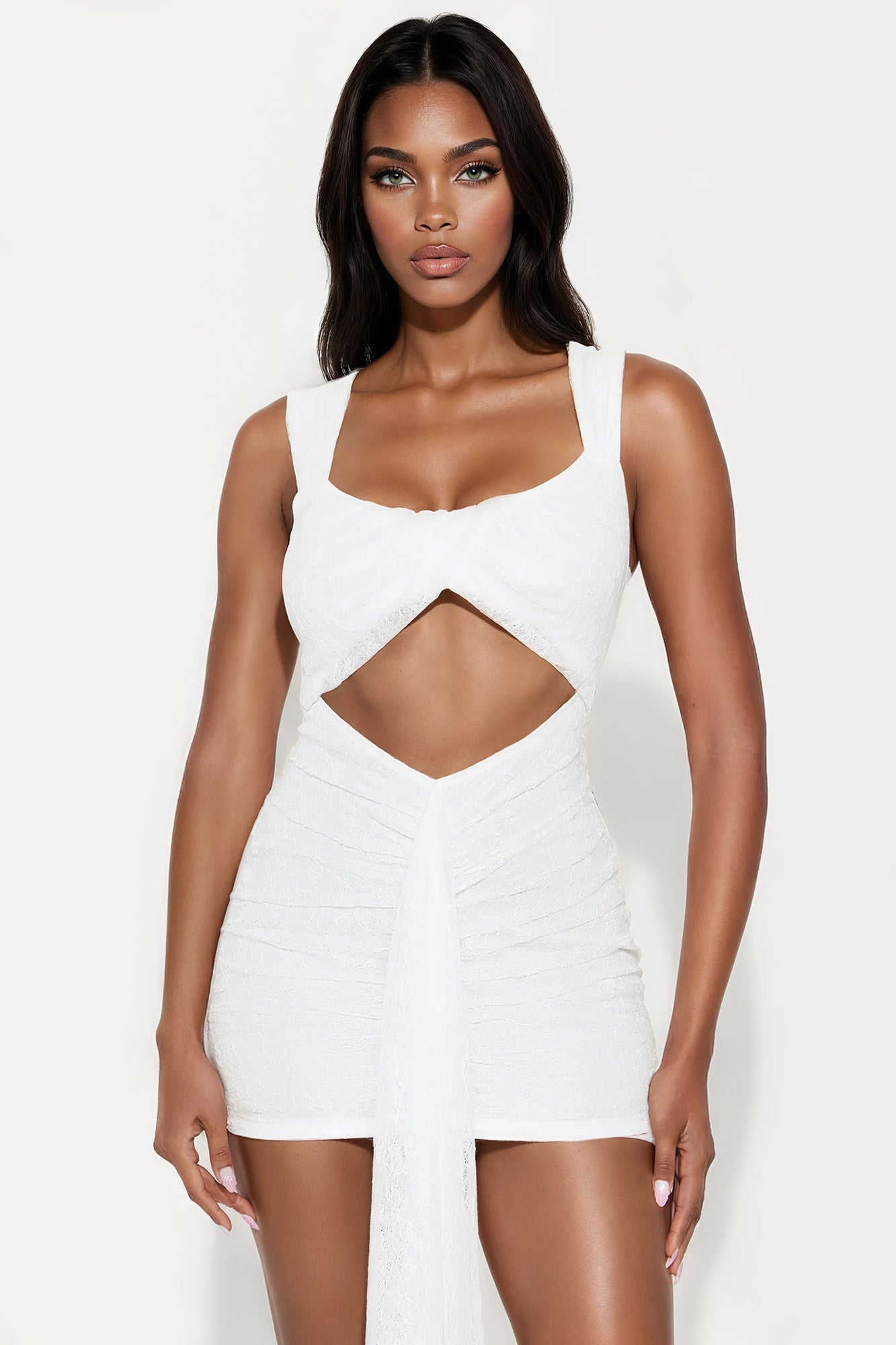 Analisa Lace Mini Dress - White