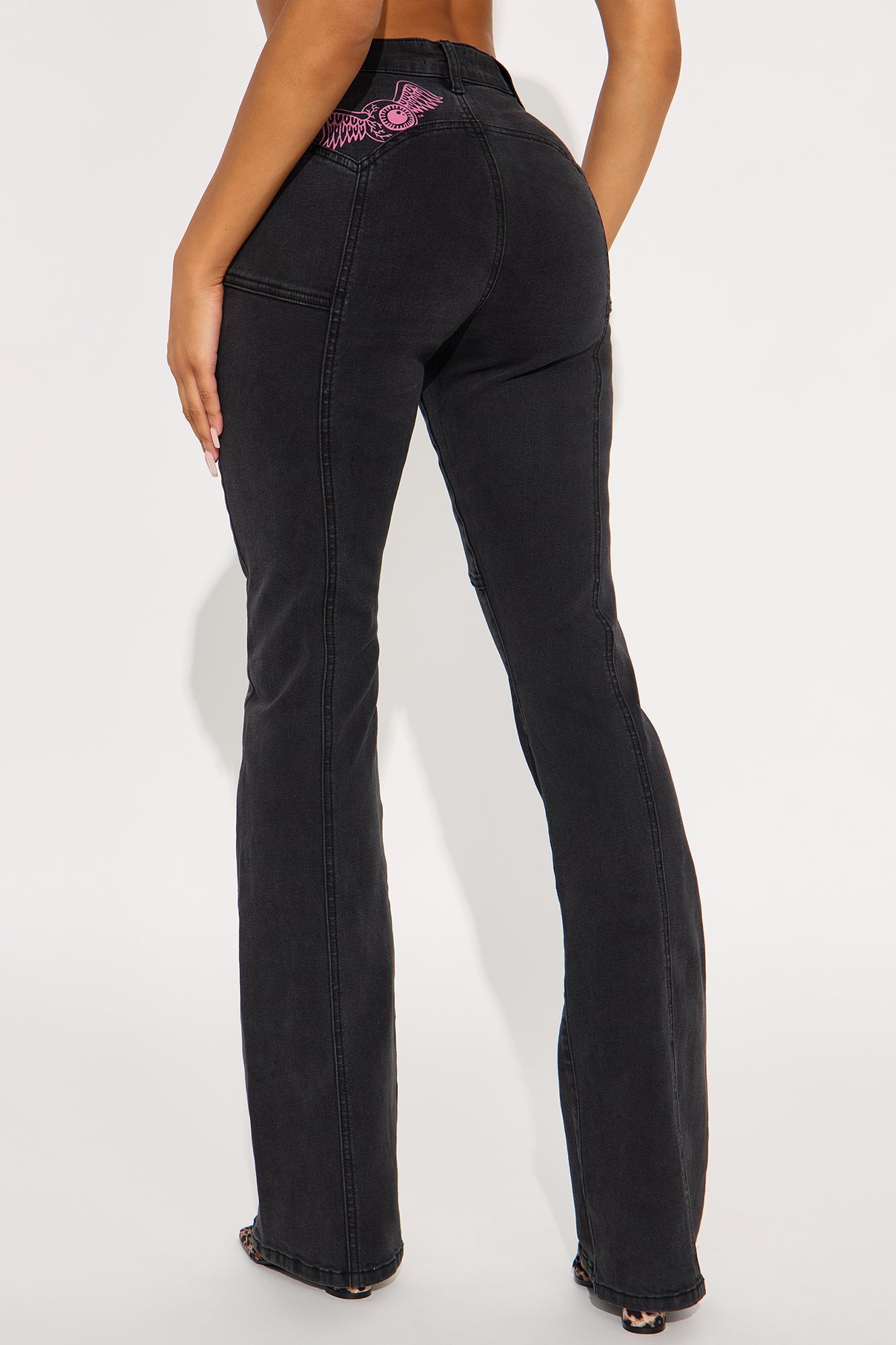 Von Dutch Moto Bootcut Jeans - Black Wash