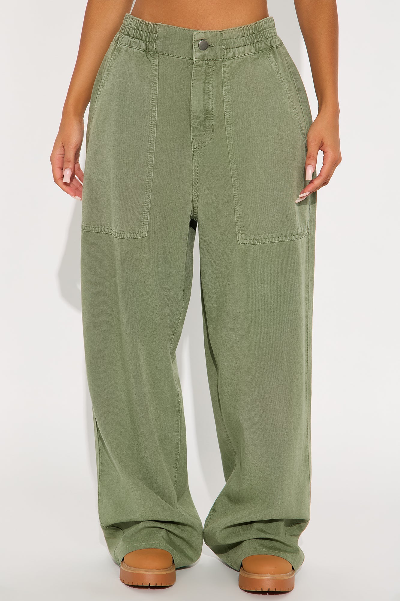 Daphne Cuffed Pant - Olive