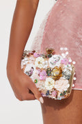 Made With Love Floral Clutch - Nude/combo
