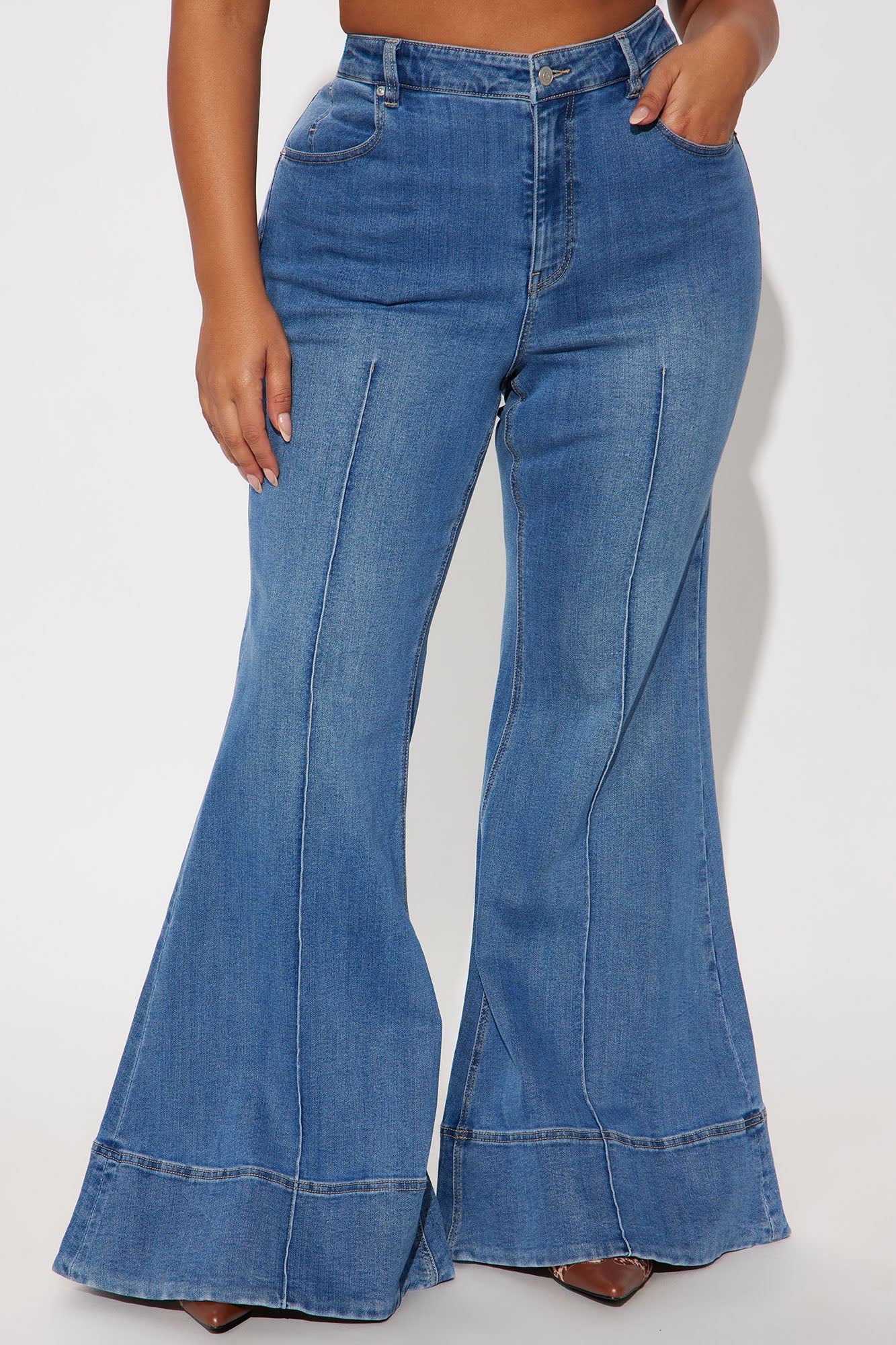 Keep It Real Extreme Flare Jeans - Medium Wash