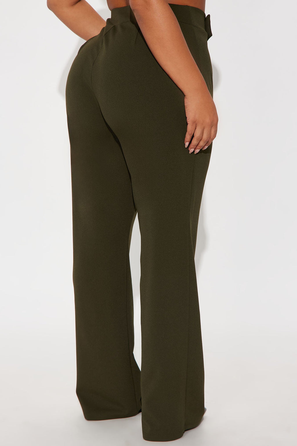 Office Tea Straight Leg Trouser Pant - Olive