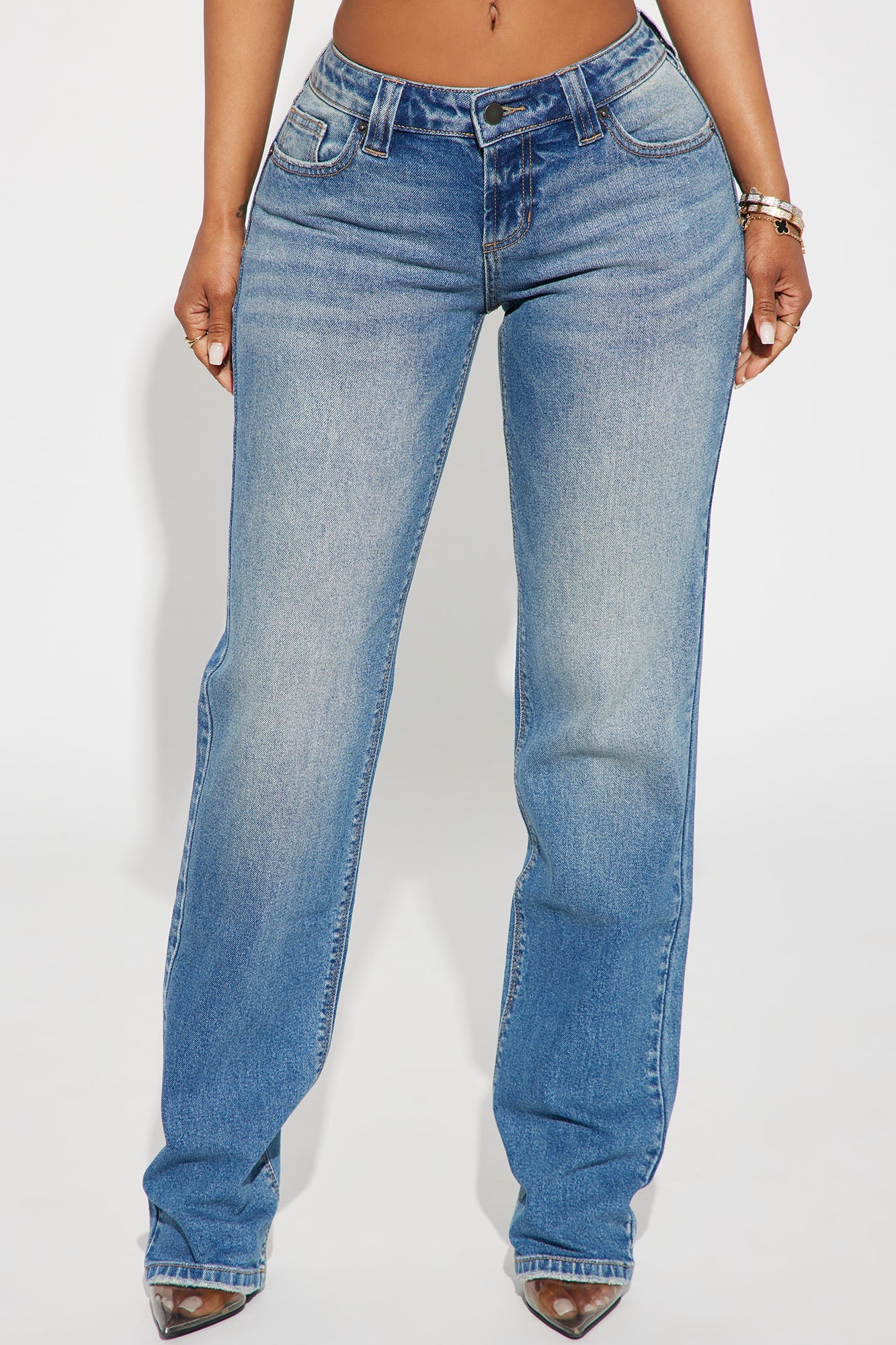 Sicily Straight Leg Jeans - Medium Wash
