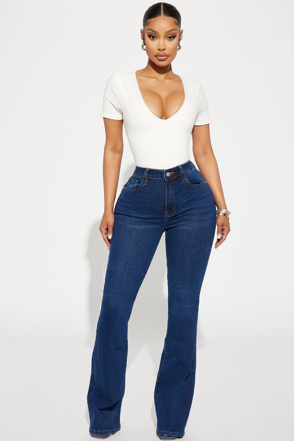 Tall Affair Of The Flare Stretch Jeans - Dark Wash