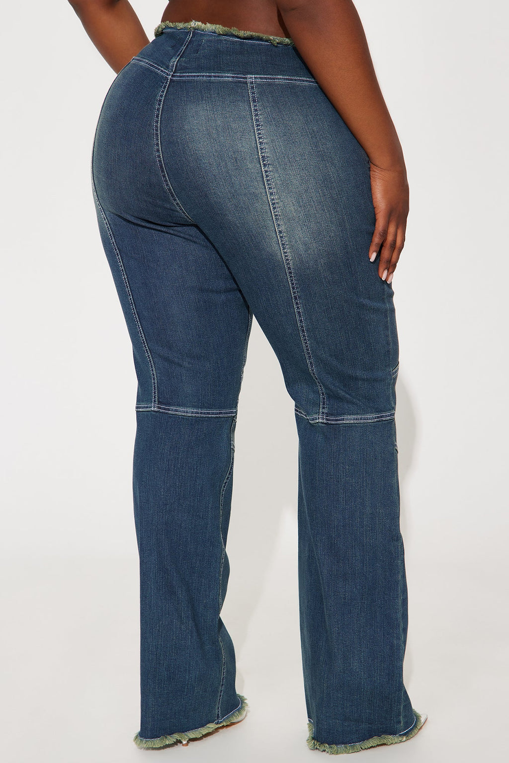 One Of Those Moments Moto Stretch Bootcut Jeans - Dark Wash