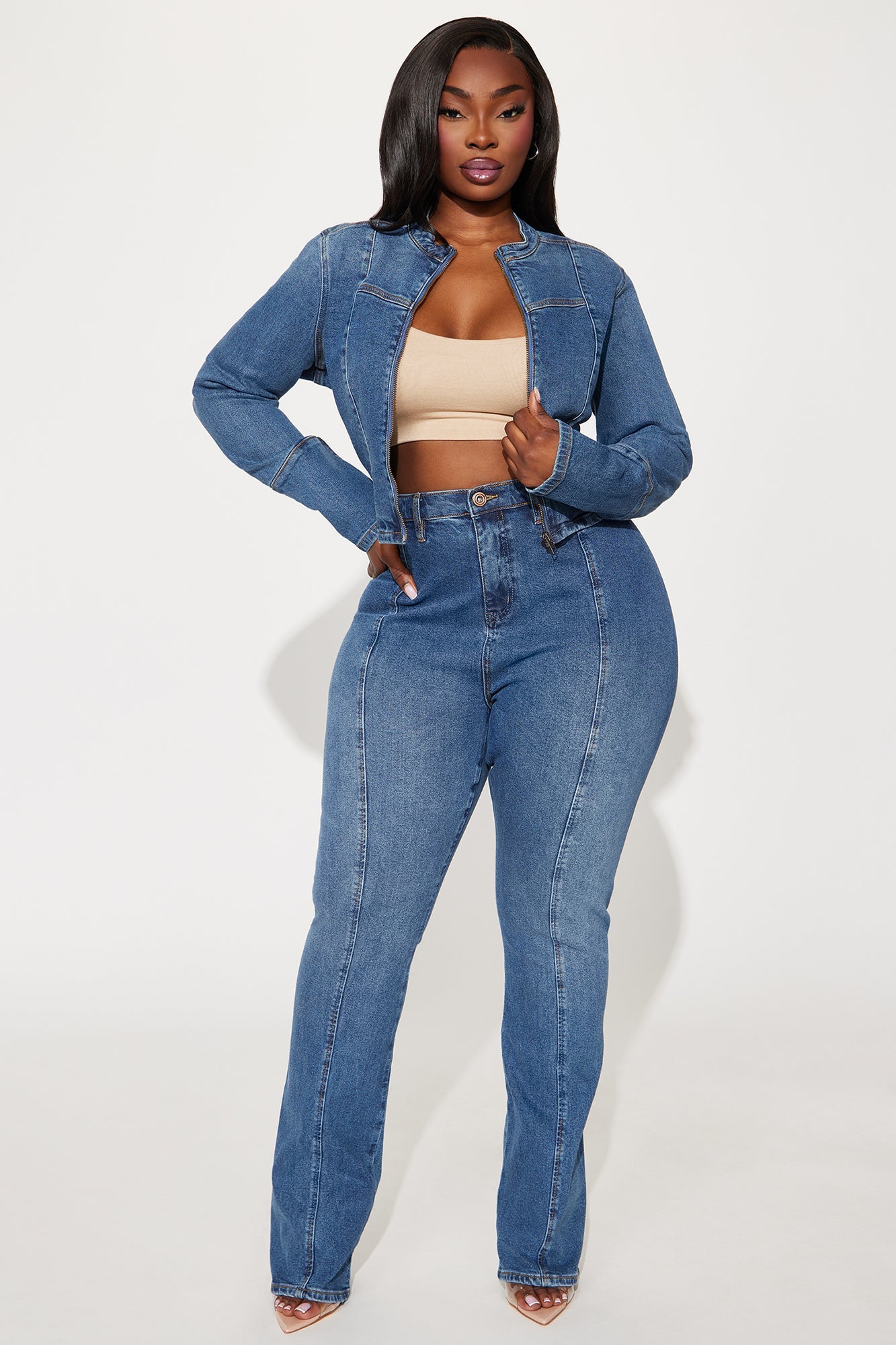 Tagging Along Stretch Bootcut Jeans - Medium Wash