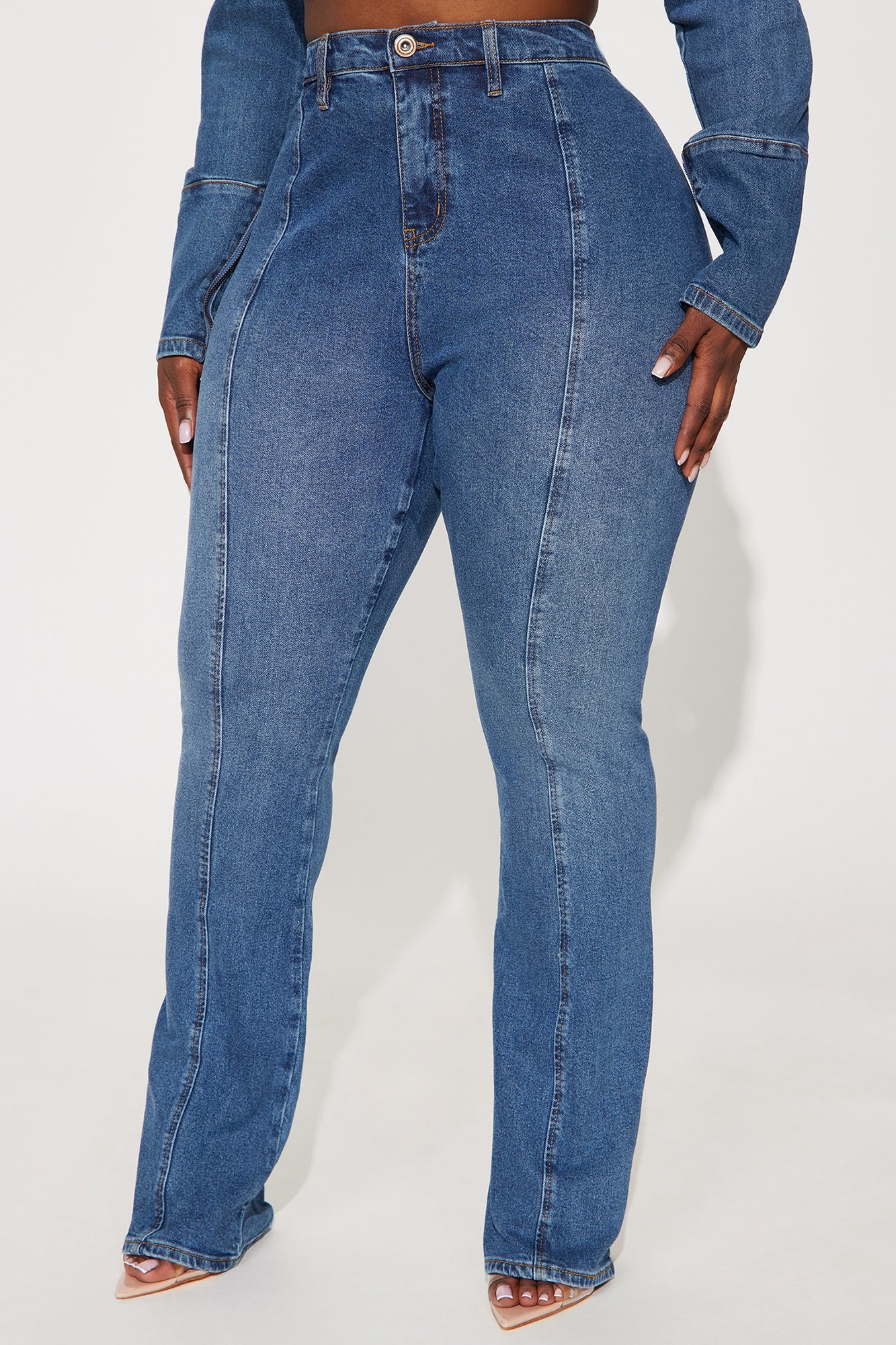 Tagging Along Stretch Bootcut Jeans - Medium Wash