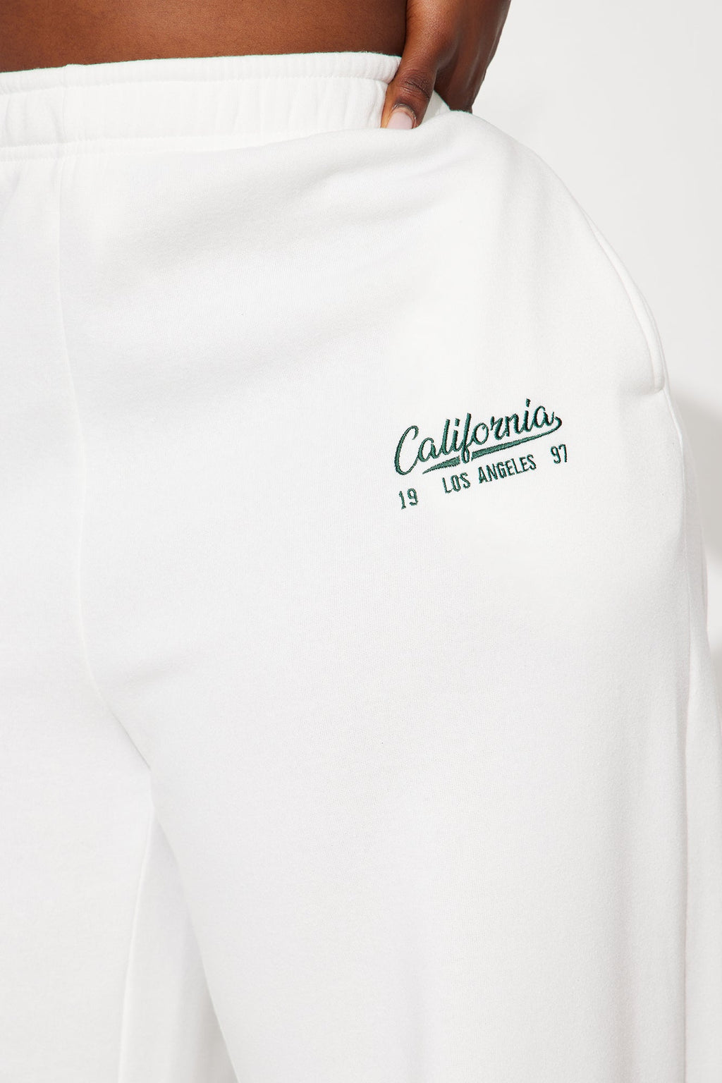 California Dreaming Athletic Wide Leg Pant - White