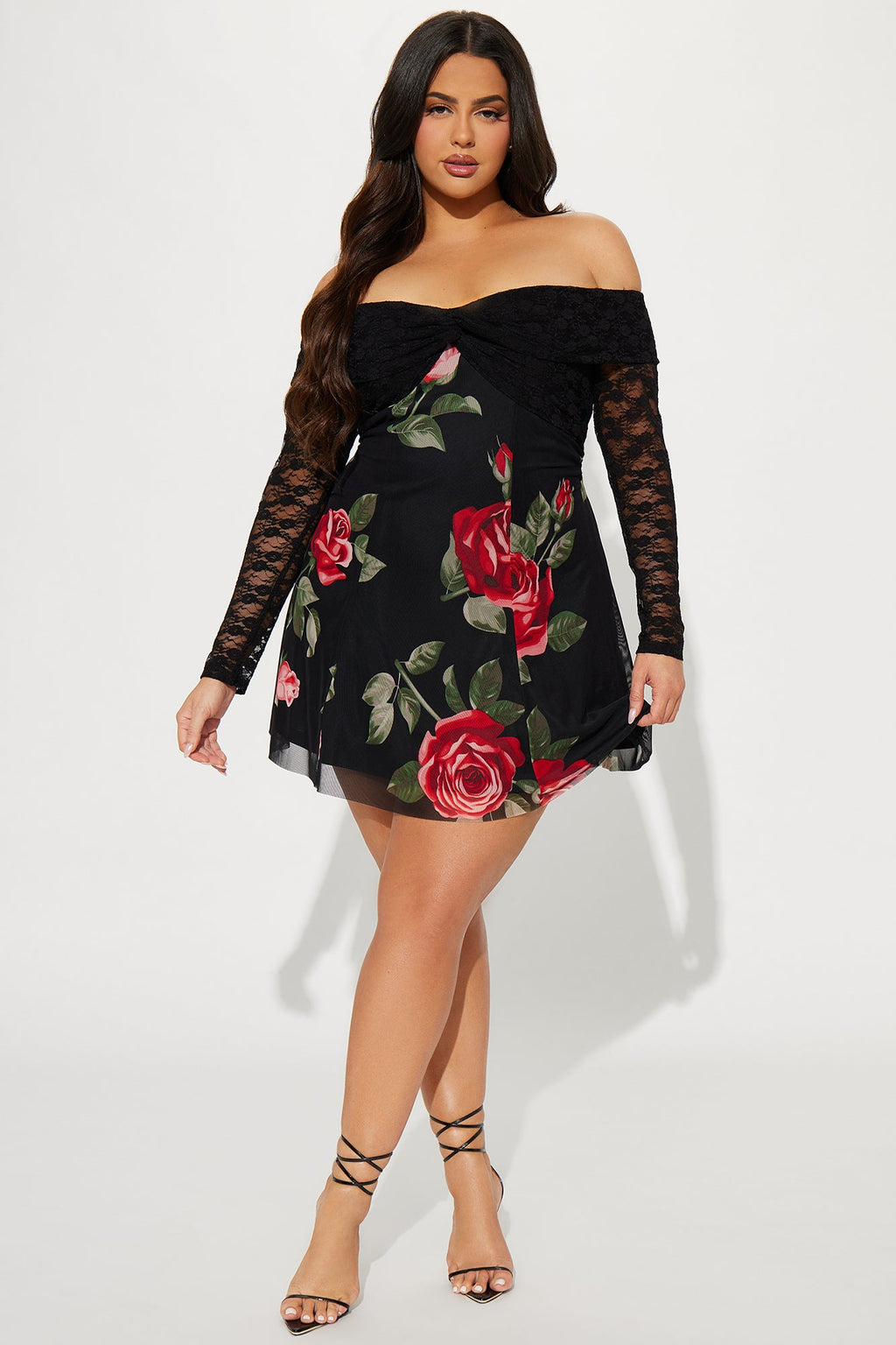 Rosalee Mesh Mini Dress - Black