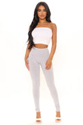 Kim Basic Legging - Heather Grey