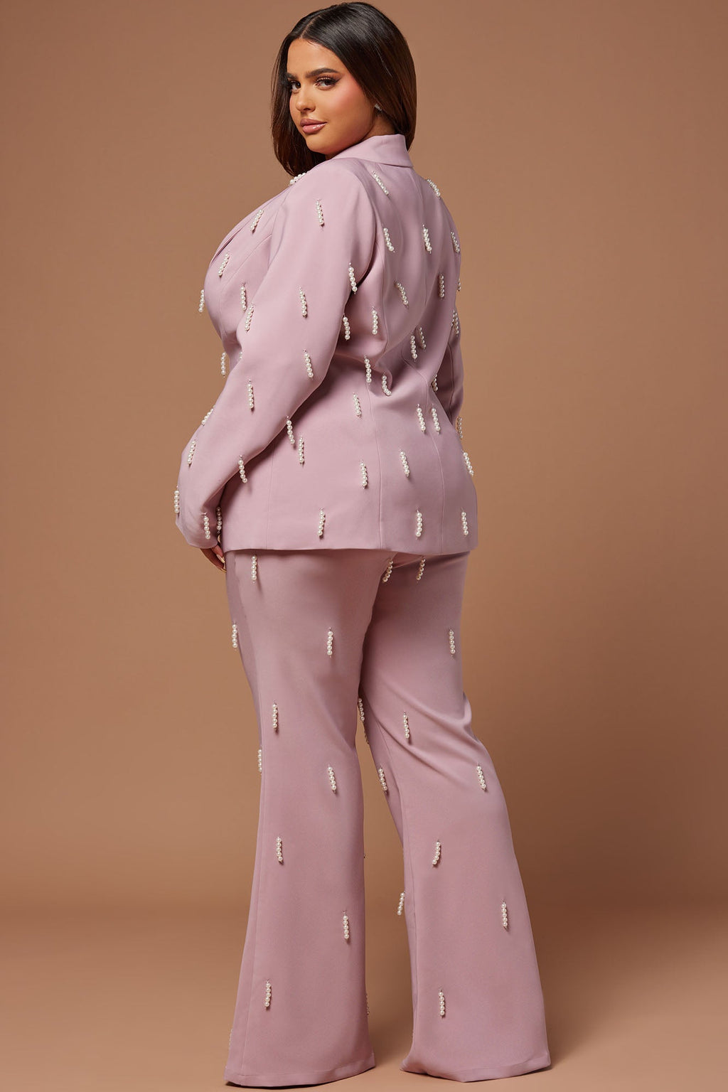 Bella Embellished Pant - Mauve