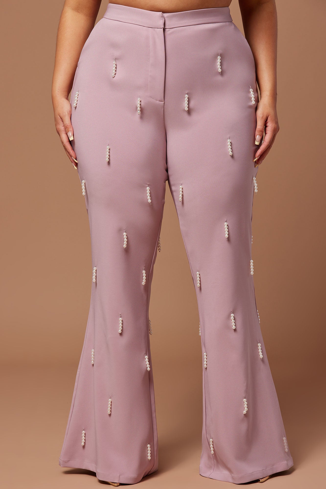 Bella Embellished Pant - Mauve