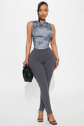 Good For You Crepe Skinny Pant - Charcoal