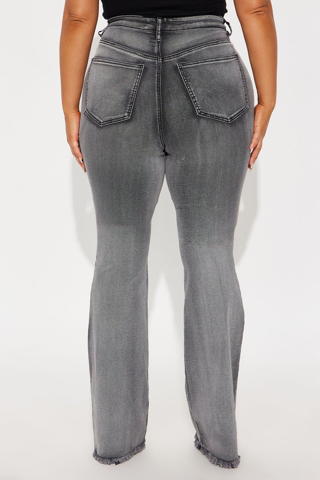 Tall Highest Stakes Stretch Flare Jeans - Black Wash