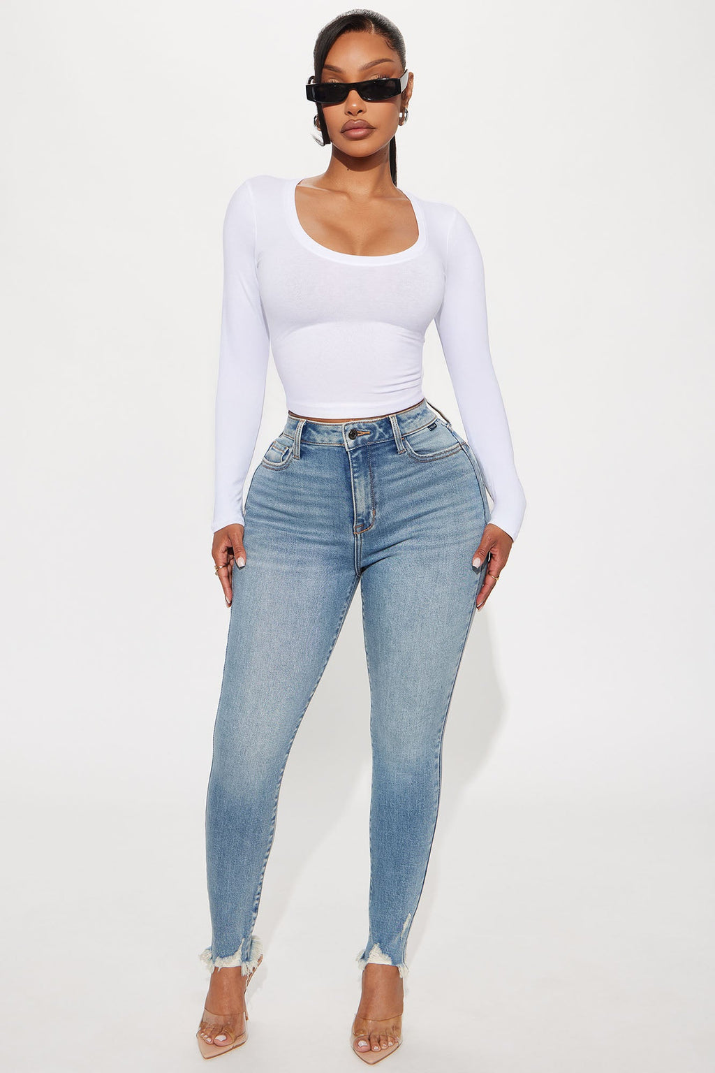 Be Your Girl Ankle Skinny Jeans - Medium Wash