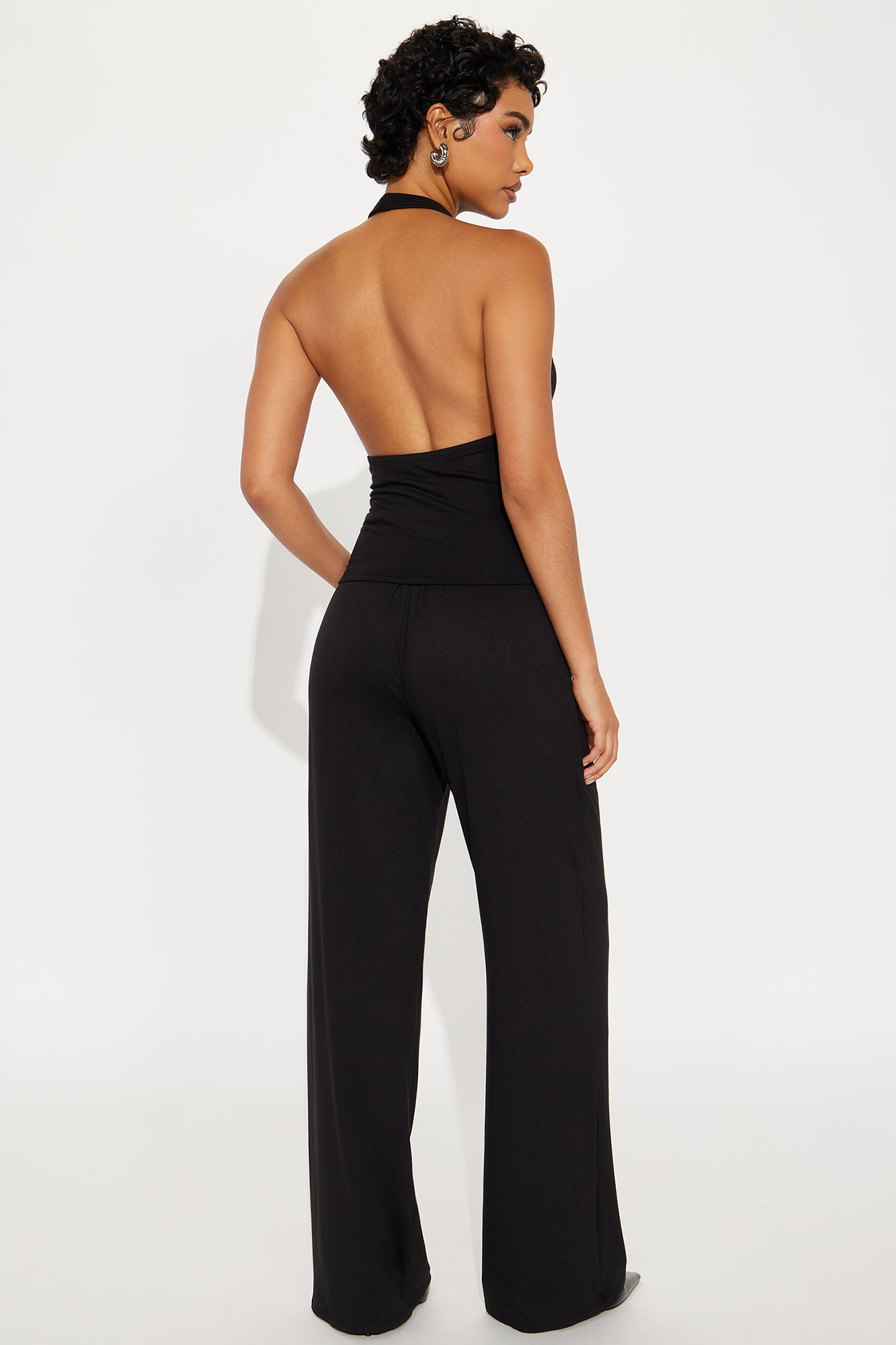 Gianna Halter Pant Set - Black