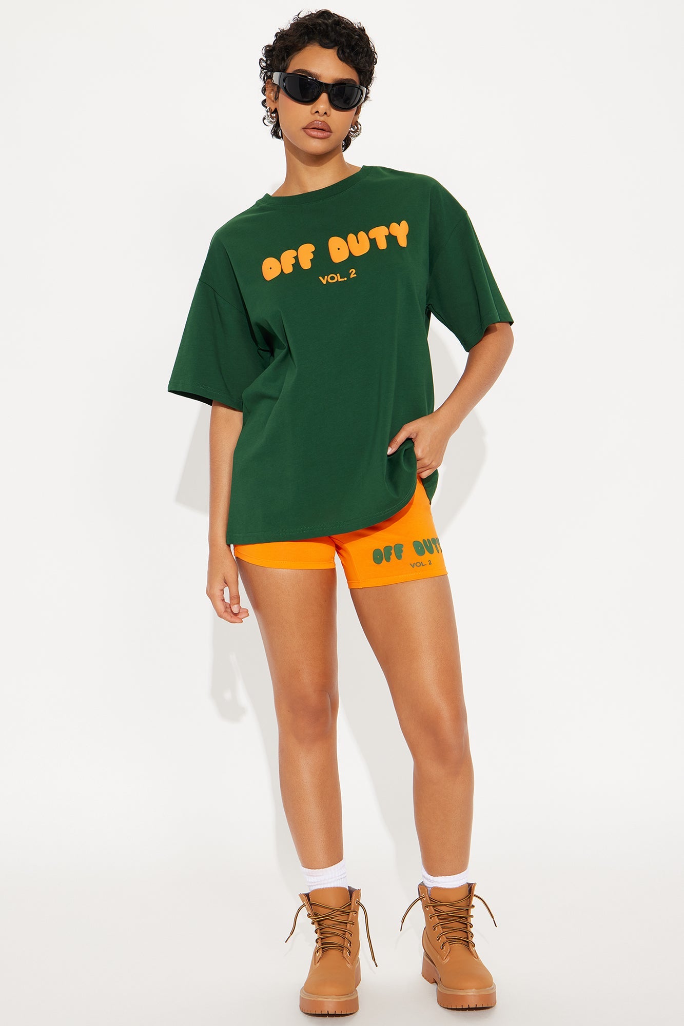 Off Duty Biker Short Set - Hunter