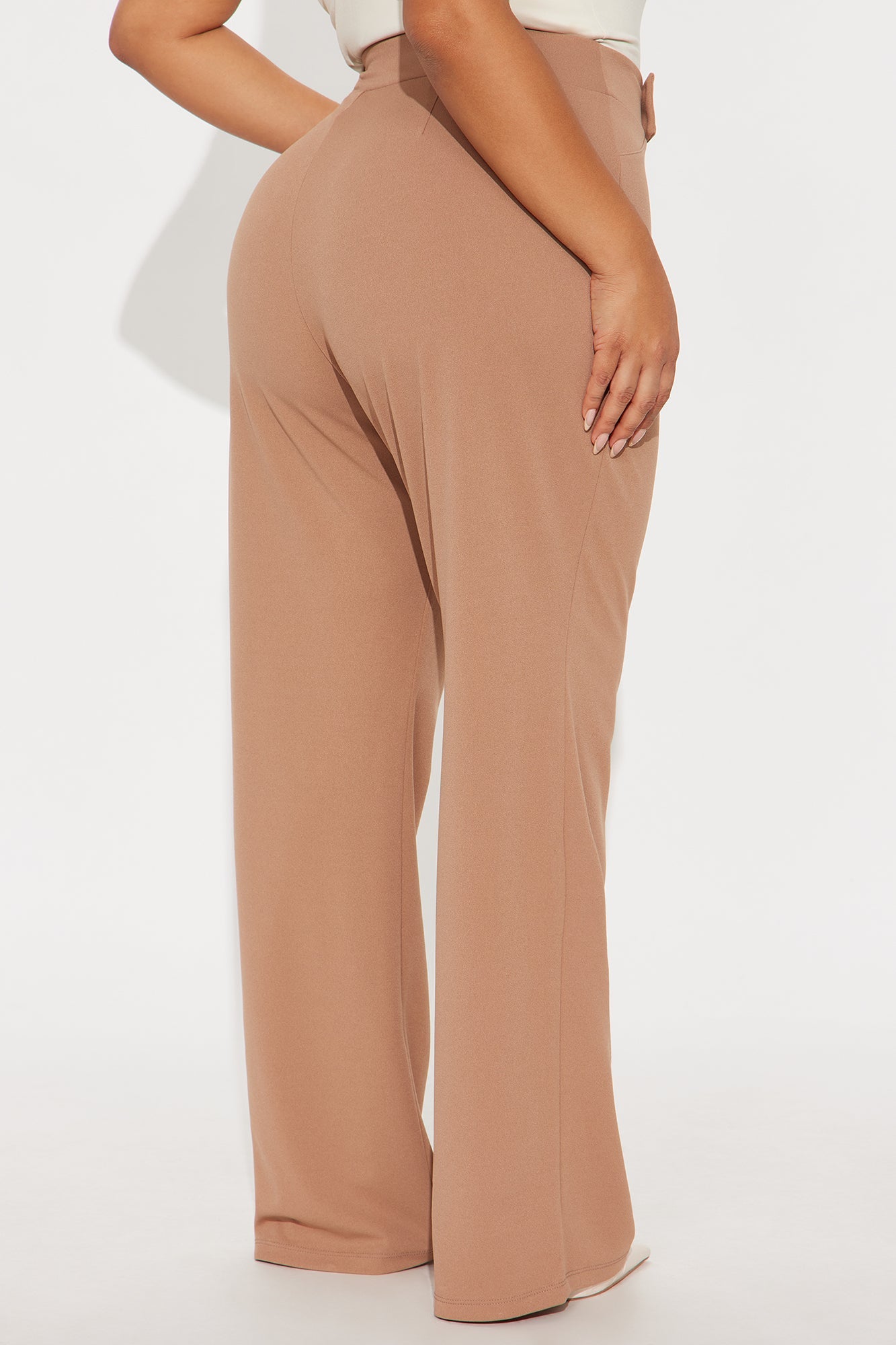 Office Tea Straight Leg Trouser Pant - Mocha