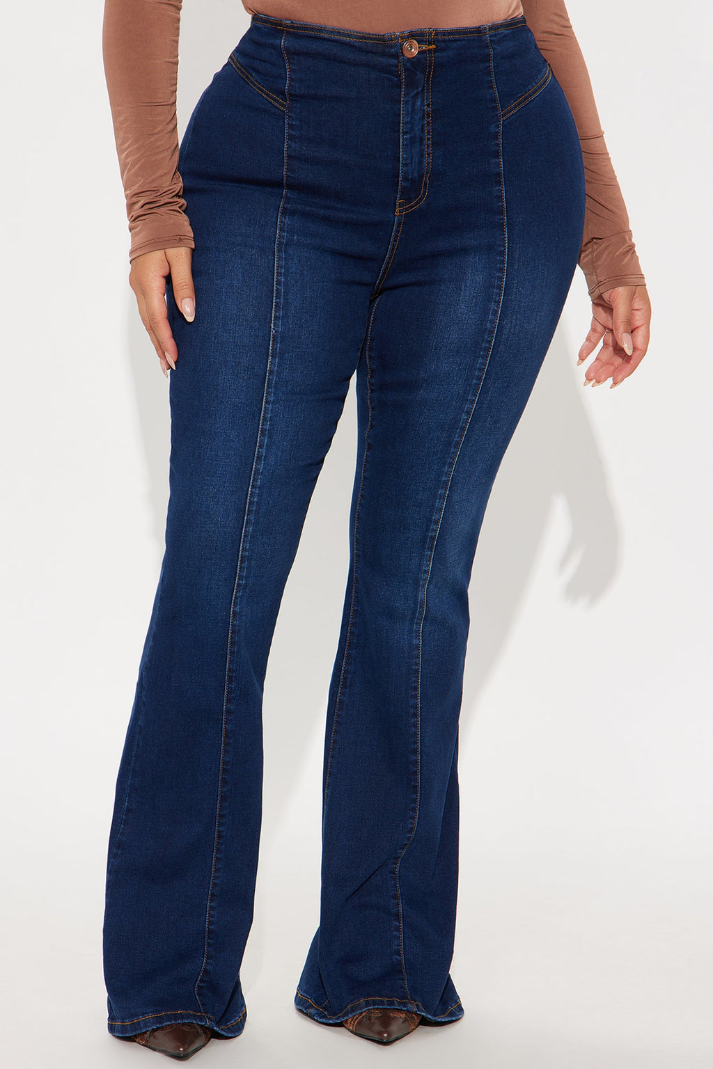 Rosemary Stretch Flare Jeans - Dark Wash