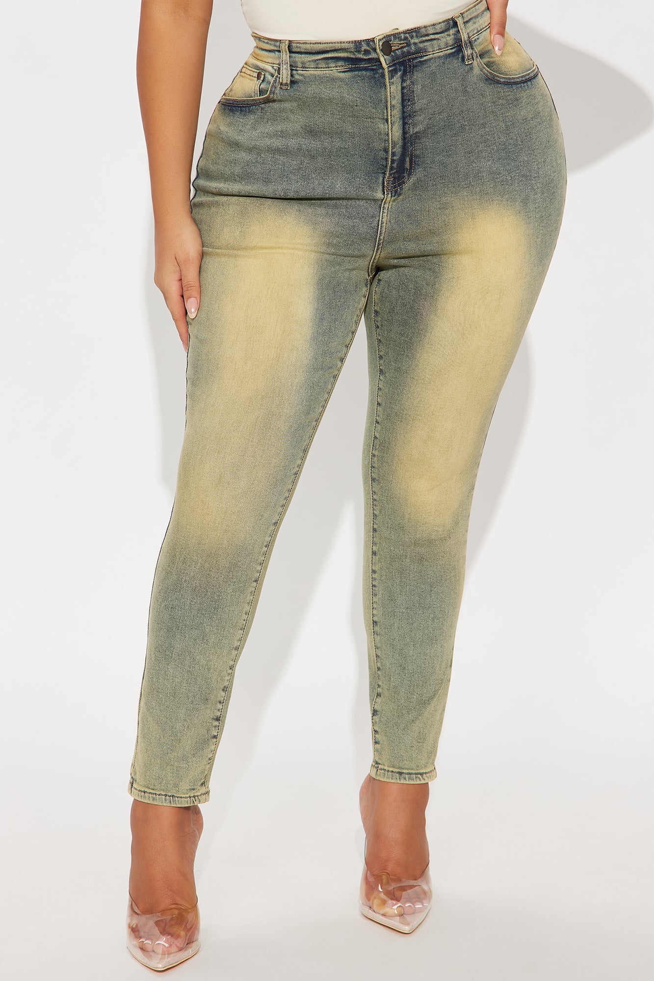 Great Shape High Rise Skinny Jeans - Vintage Wash