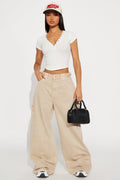 Everything You Want Wide Leg Pant - Tan