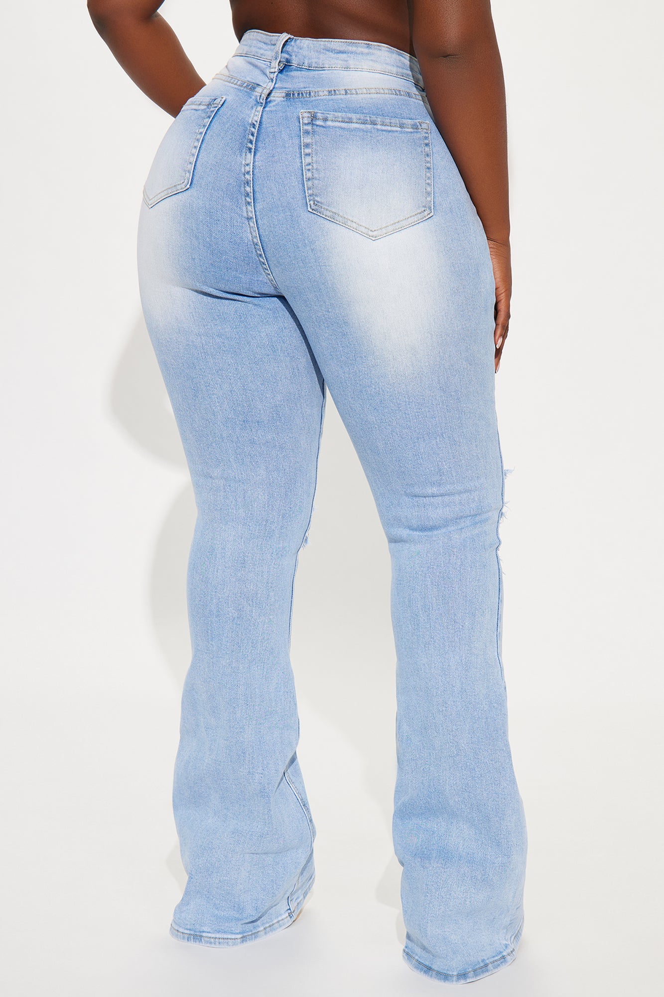Tall Girl Bye High Rise Flare Jeans - Light Blue Wash