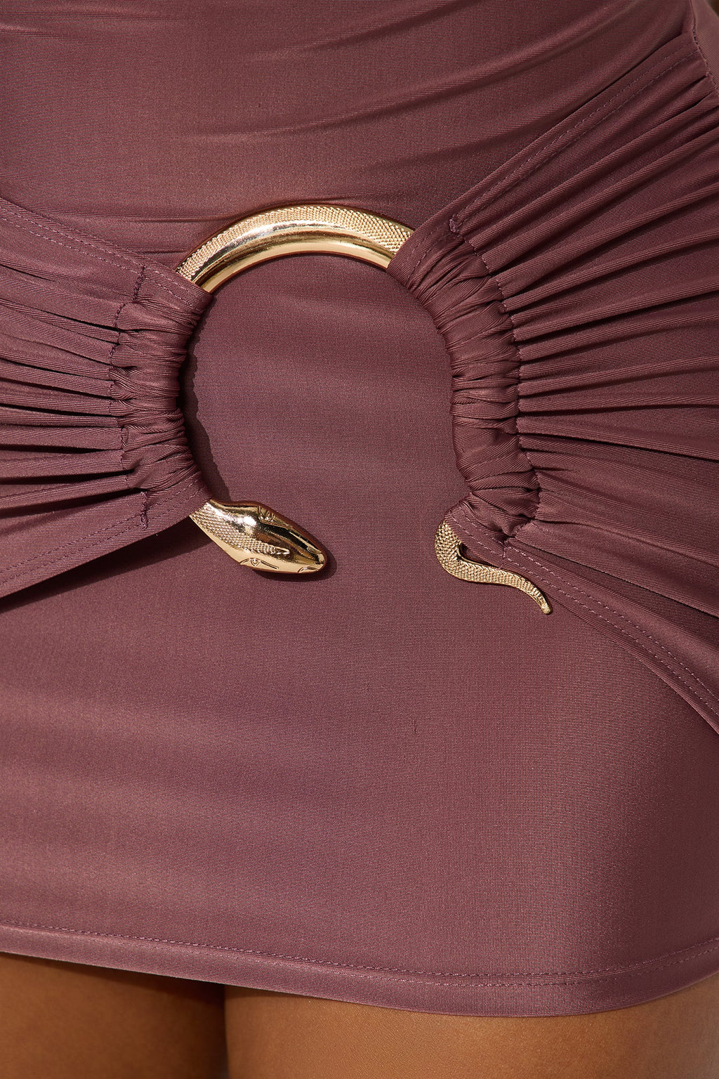 Athena Bodycon Mini Skirt - Chocolate