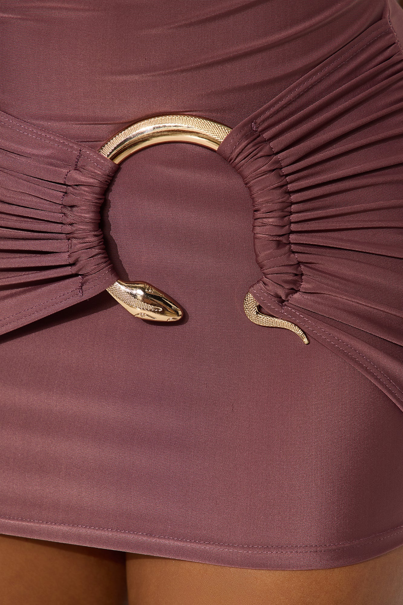 Athena Bodycon Mini Skirt - Chocolate