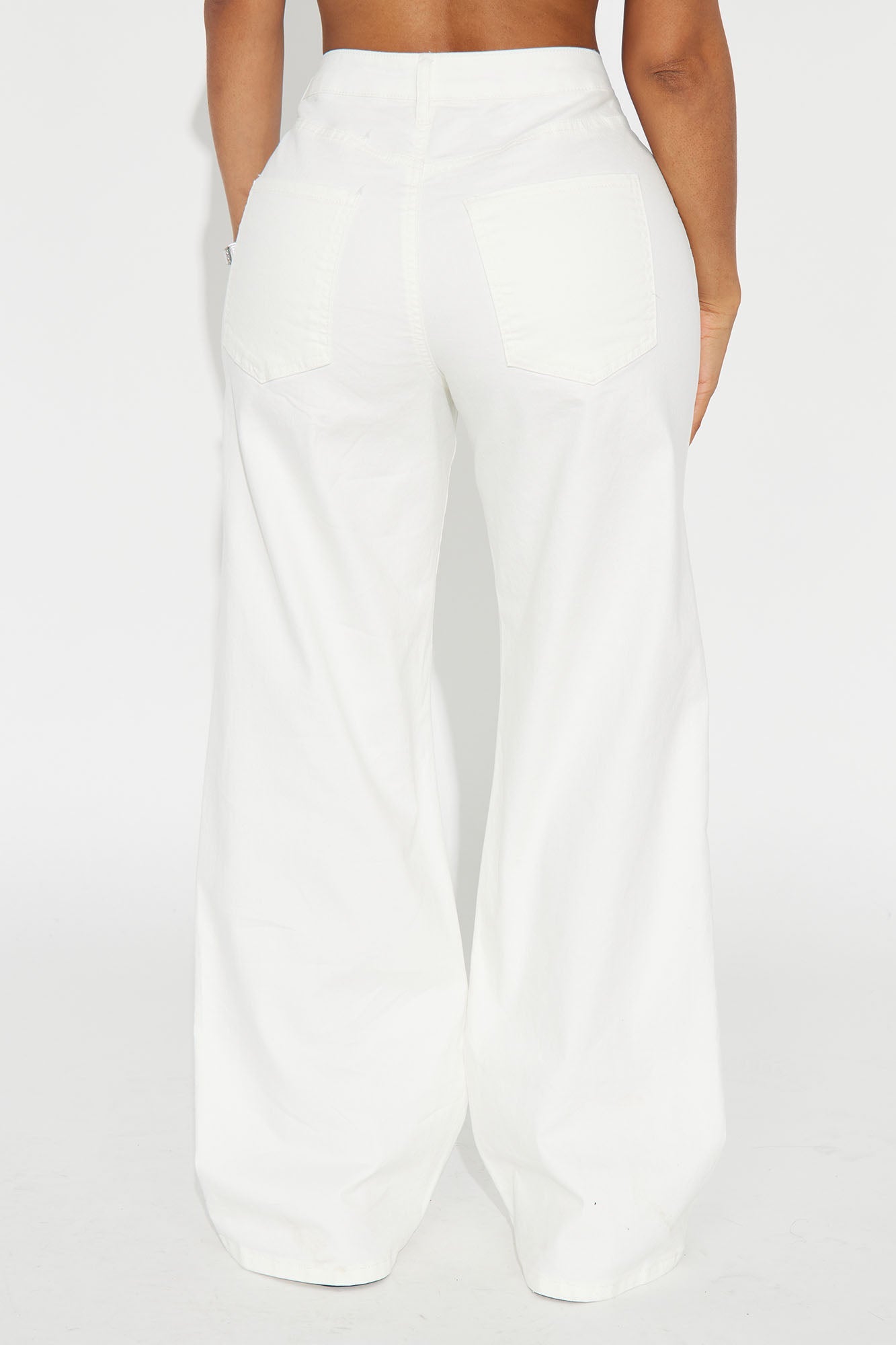 Cloud Nine Wide Leg Jeans - Cream