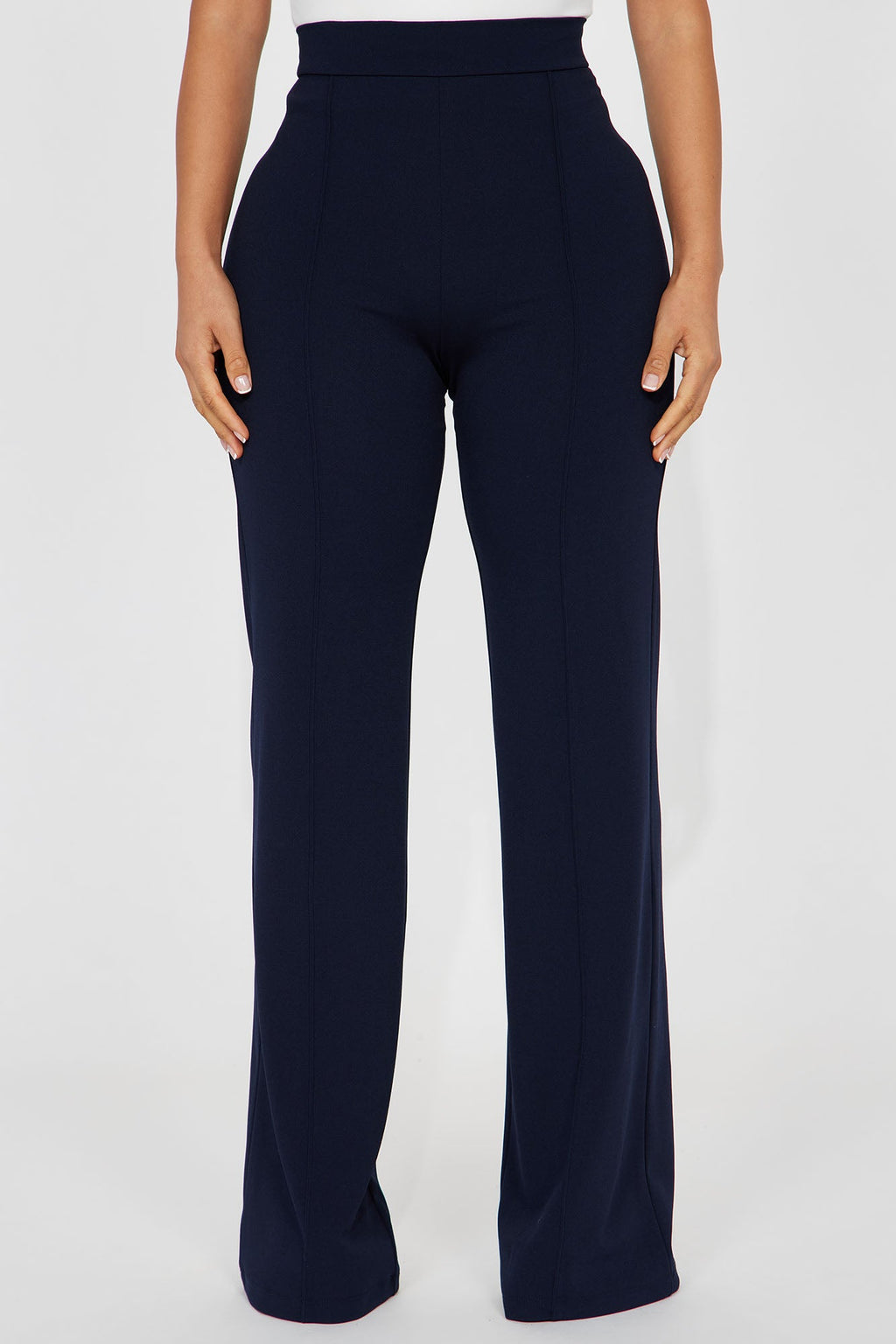 Victoria High Waisted Dress Pants - Navy