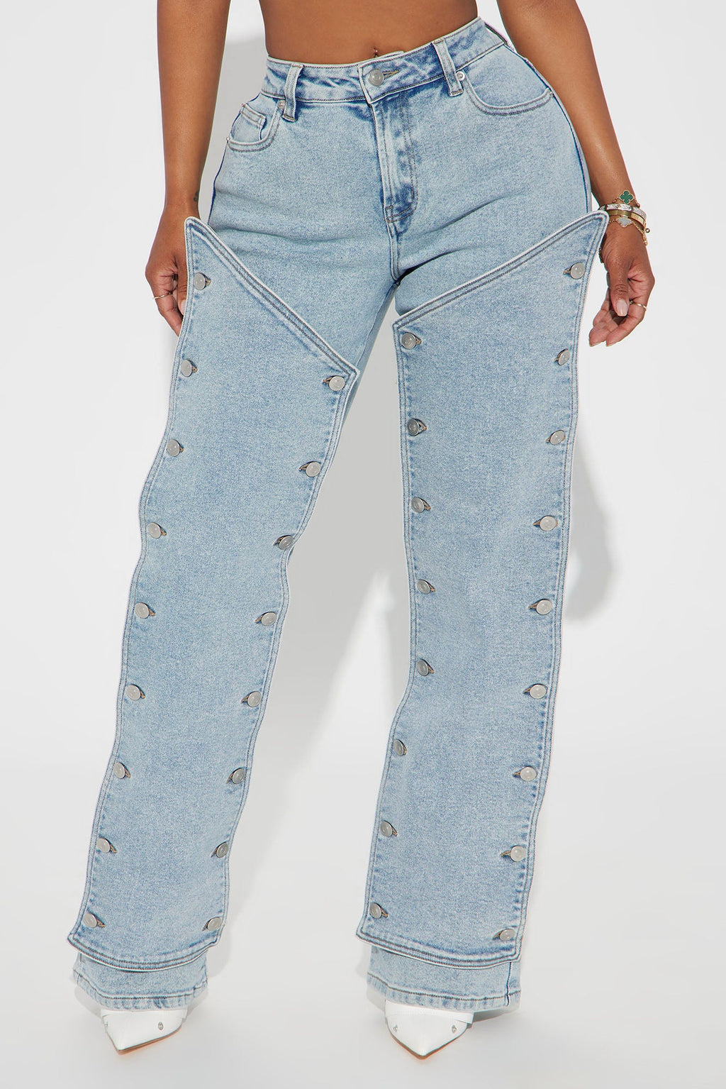 Sticking With It Stretch Straight Leg Jeans - Light Wash