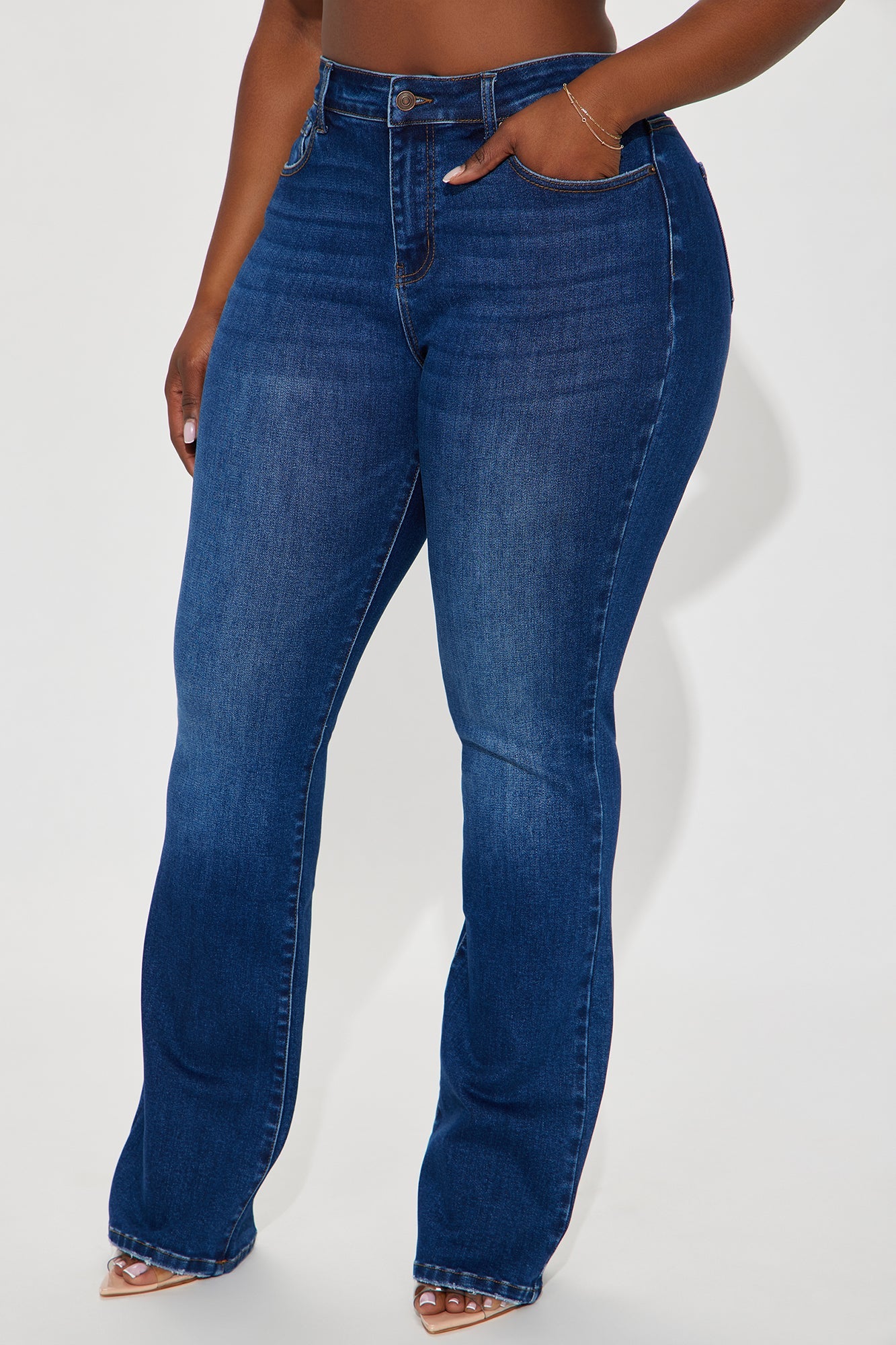 Devyn Stretch Bootcut Jeans - Dark Wash
