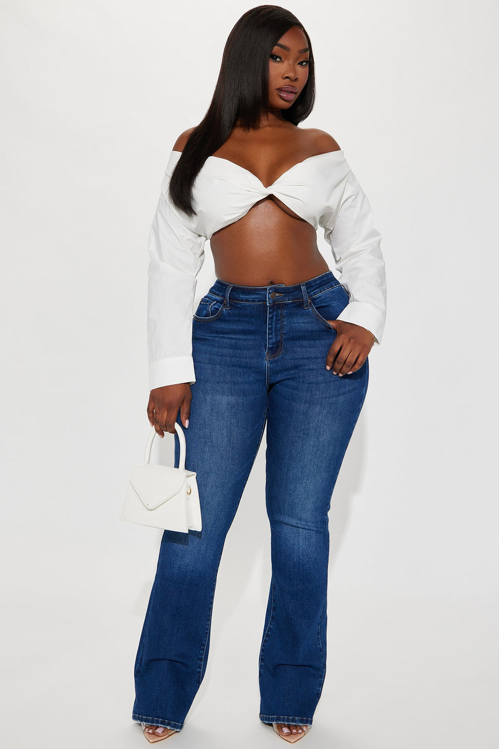 Devyn Stretch Bootcut Jeans - Dark Wash