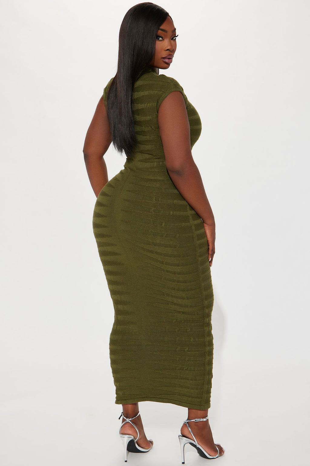 Poppy Sweater Maxi Dress - Olive