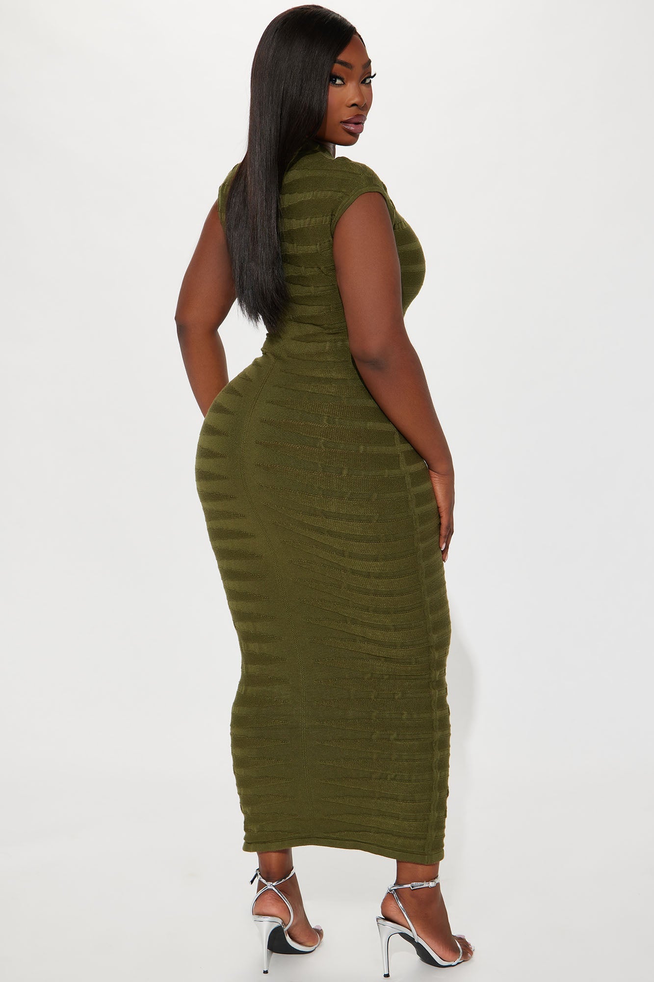 Poppy Sweater Maxi Dress - Olive