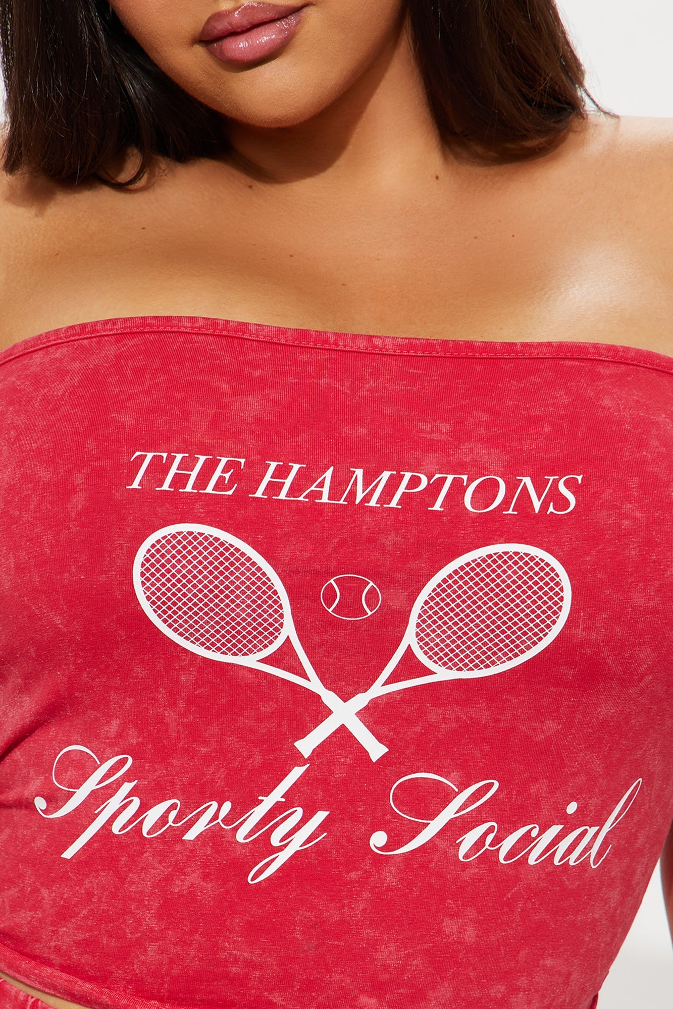 The Hamptons Sporty Tube Top - Hot Pink