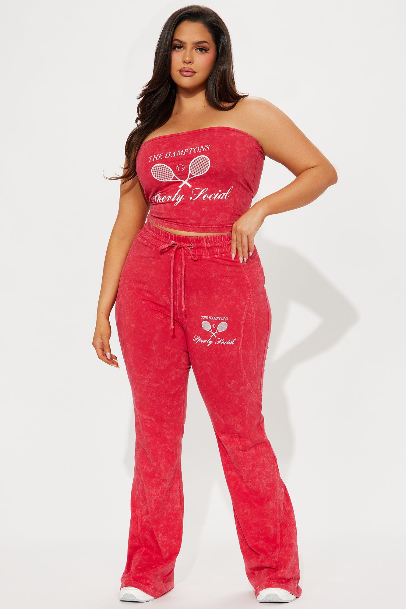 The Hamptons Sporty Flared Pant - Hot Pink
