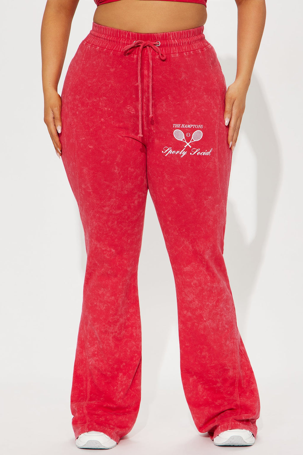 The Hamptons Sporty Flared Pant - Hot Pink