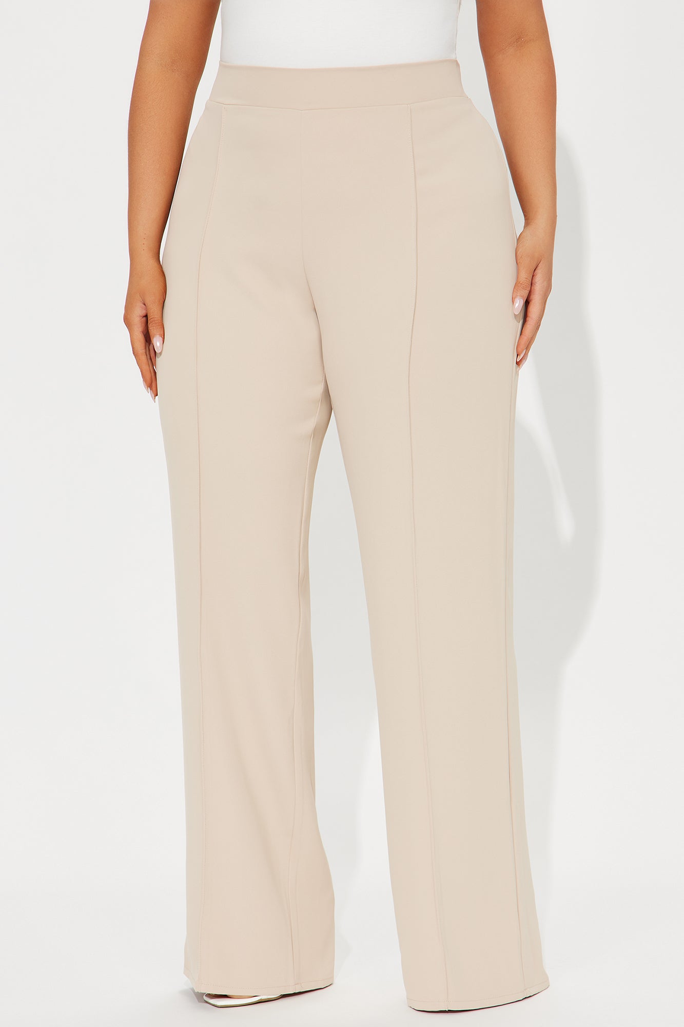 Vicky High Waisted Dress Pants - Taupe