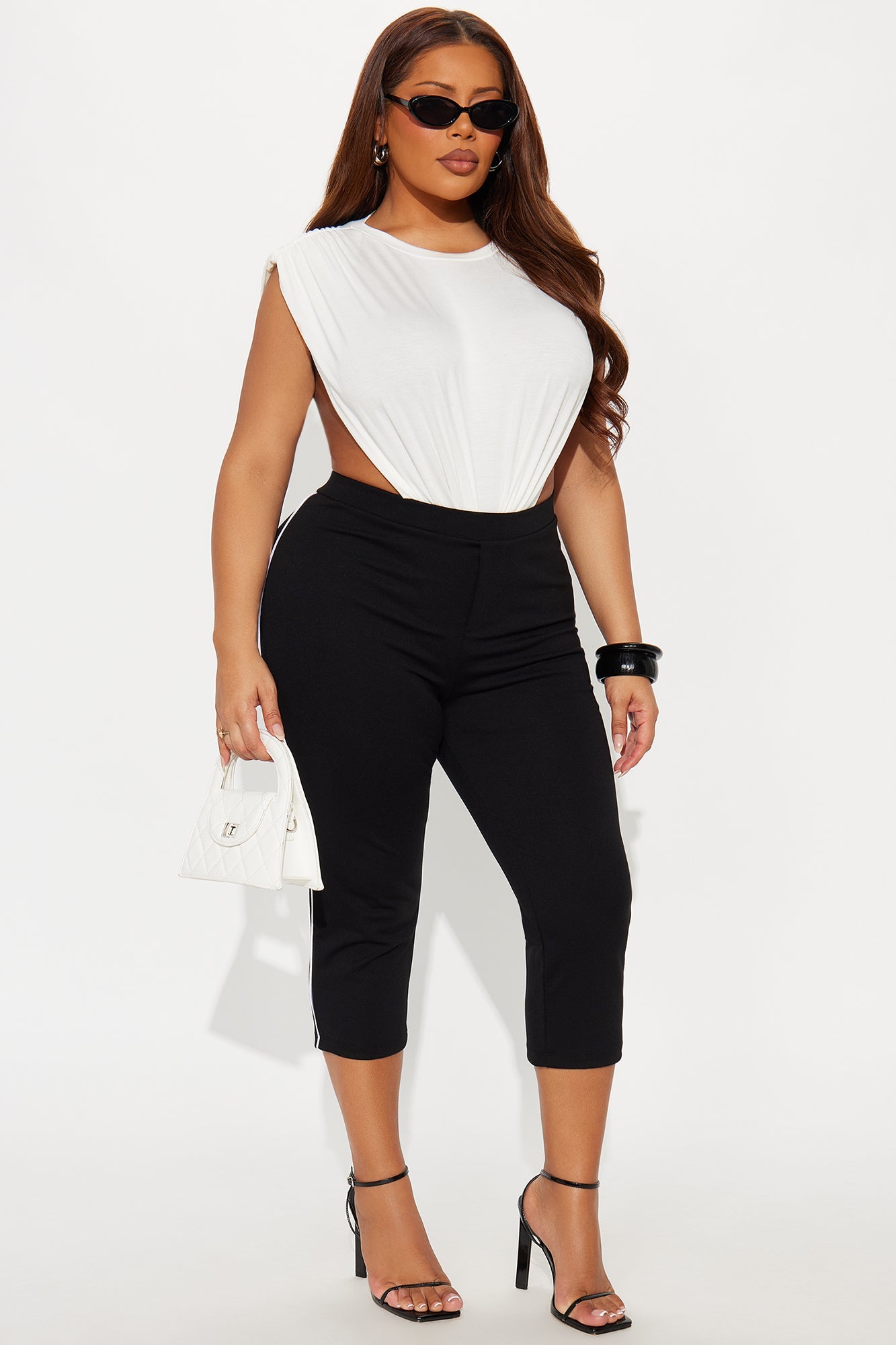 Shoot Your Shot Ponte Capri Legging - Black/White