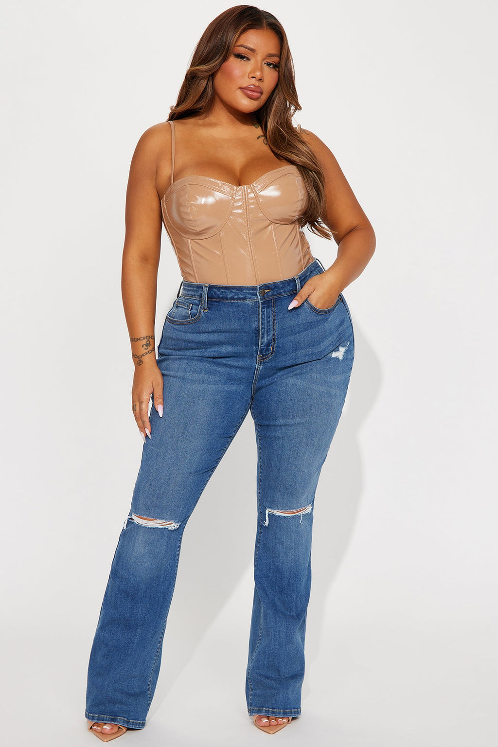 Pleasure Seeker Soft Stretch Flare Jeans - Dark Wash