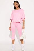 Morning Classes Capri Set - Pink