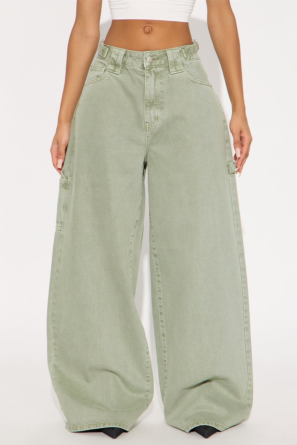 Everything You Want Wide Leg Pant - Sage