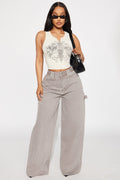 Everything You Want Wide Leg Pant - Grey